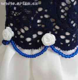 Modr krajkov detail
sukn